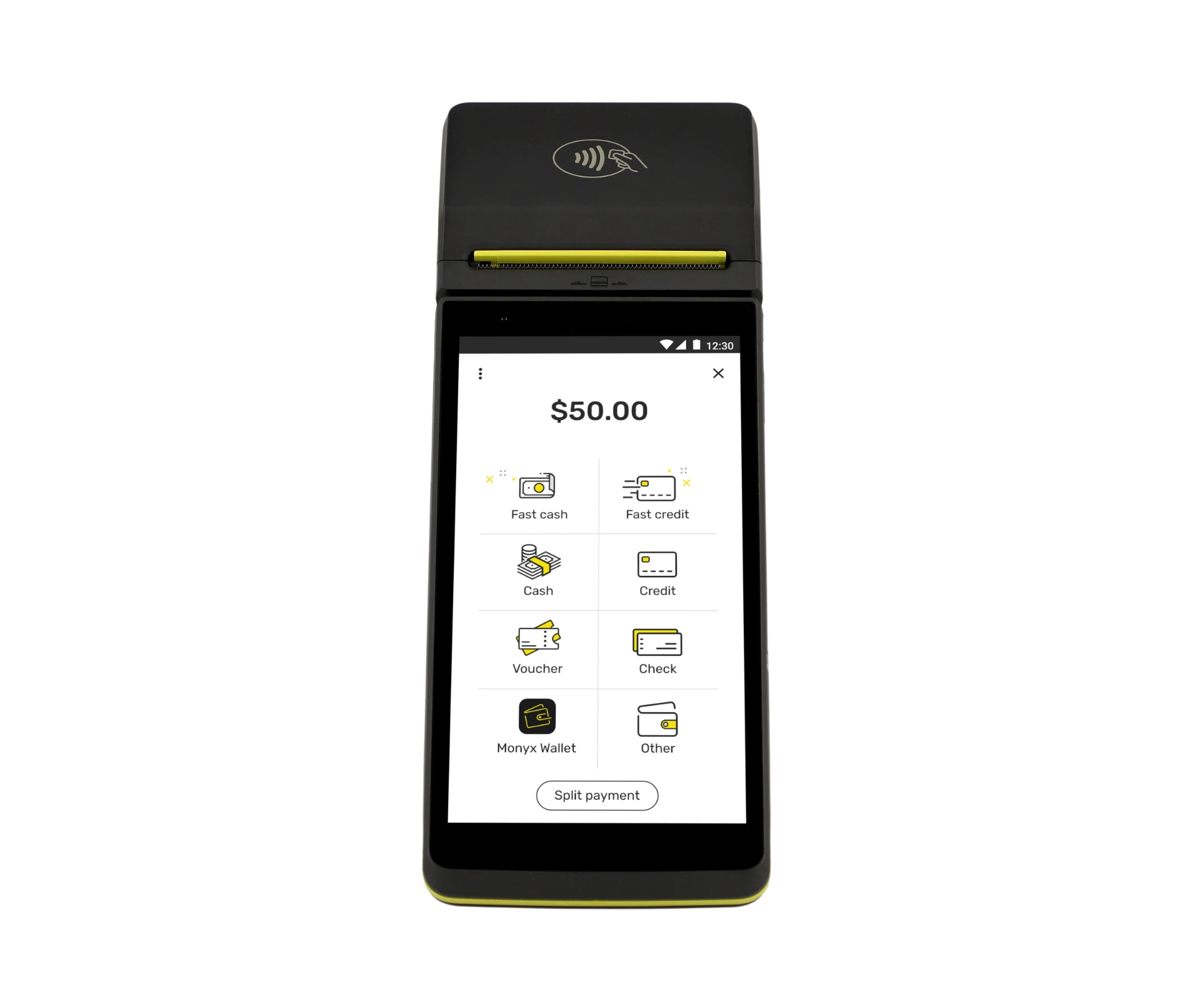 Nayax Nova 55F payment terminal, front view